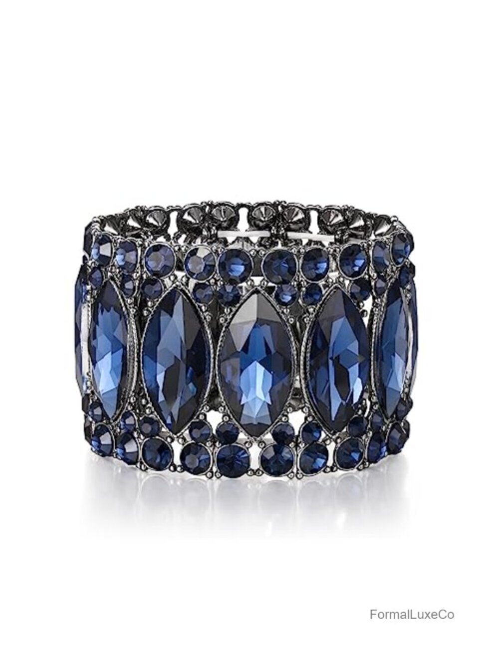 Crystal Stretch Bangle Bracelet Wedding Party Gift for Women